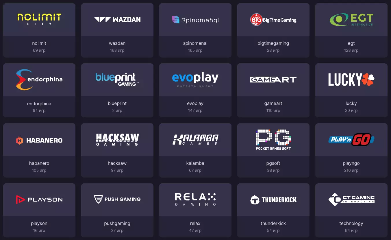 Провайдеры игровых автоматов
